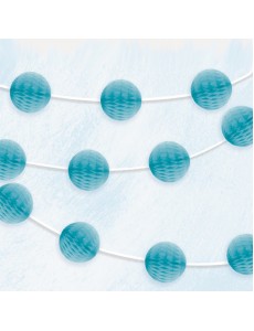 Grinalda Mini Bolas Papel Azul